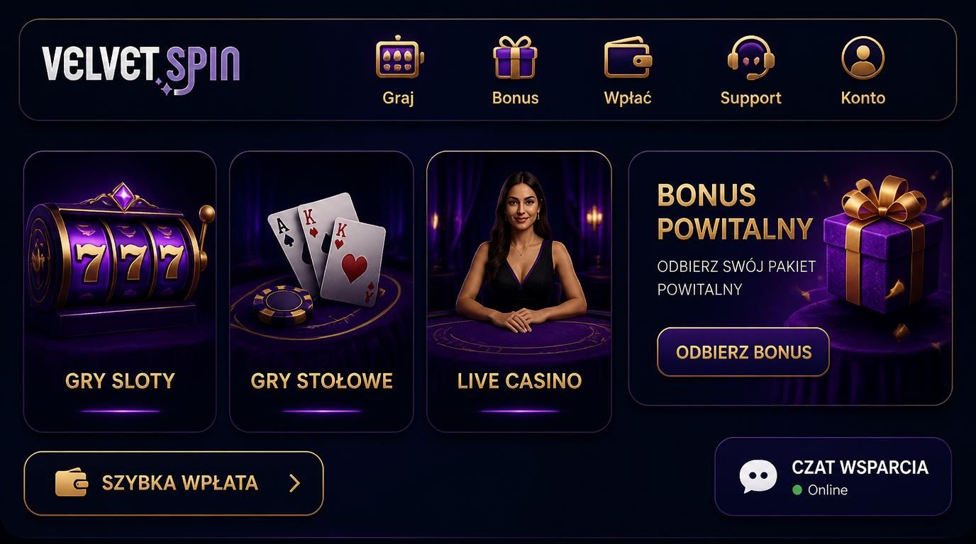 funkcjonalności aplikacji Velvet Spin